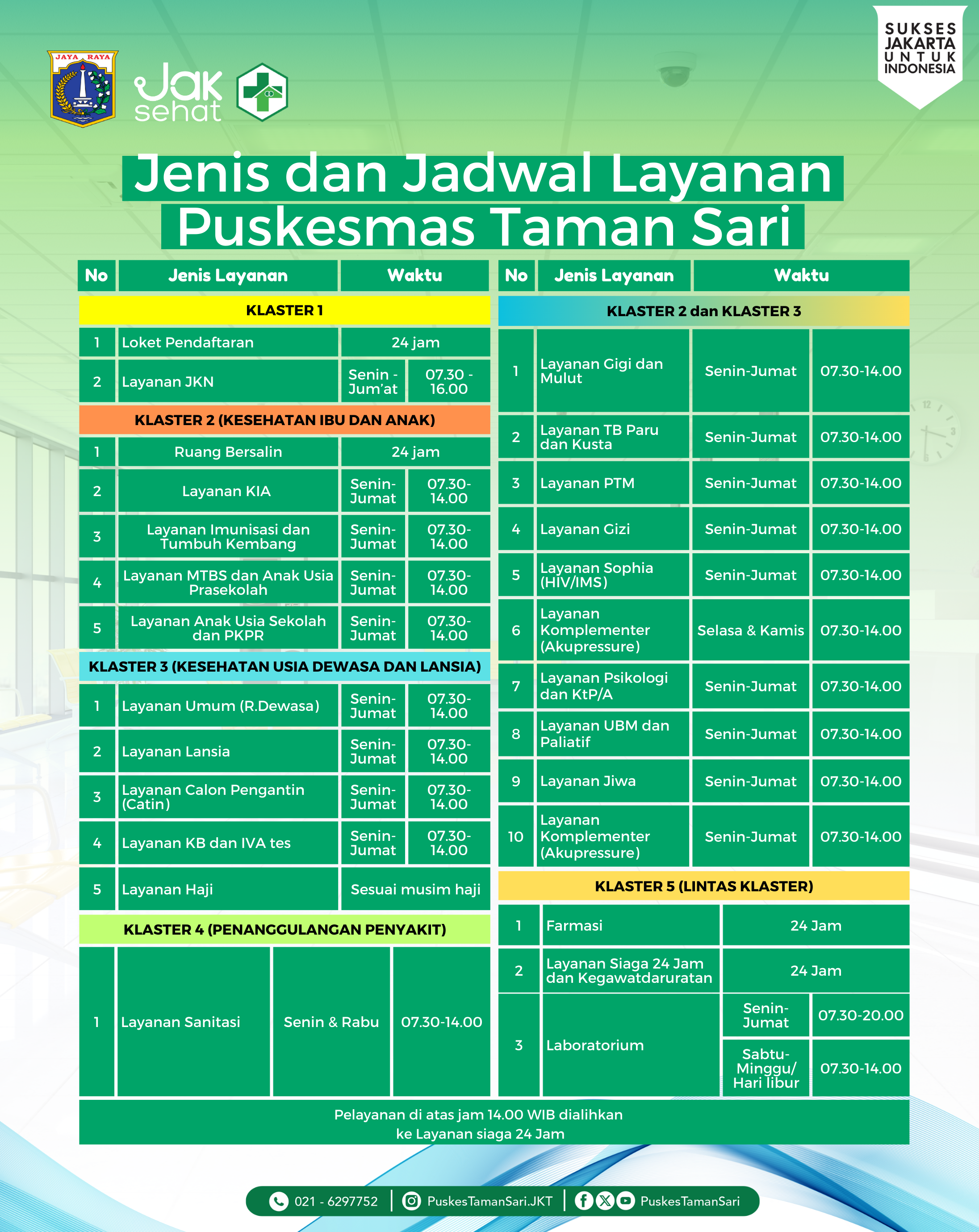 Jadwal Layanan